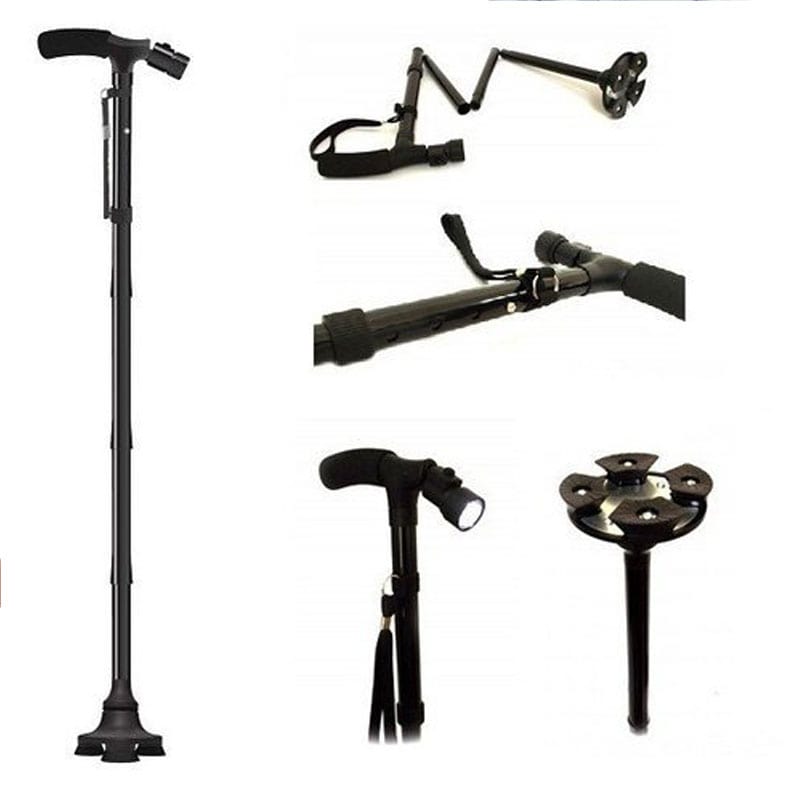 High Quality Foldable Walking Stick With LED Light